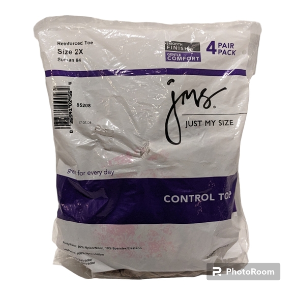 Just My Size Accessories Just My Size Control Top 4 Pack Size 2x